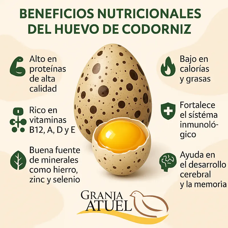 Beneficios nutricionales del huevo de codorniz — proteínas vitaminas minerales